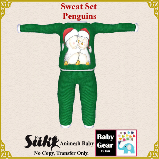 Suki Baby Sweat Set - Penguins (Bag)