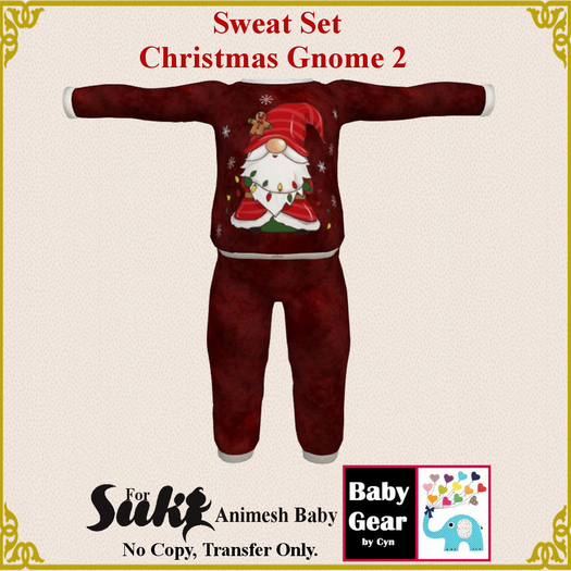 Suki Baby Sweat Set - Christmas Gnome 2 (Bag)