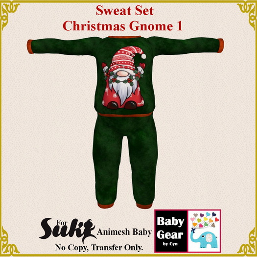 Suki Baby Sweat Set - Christmas Gnome 1 (Bag)