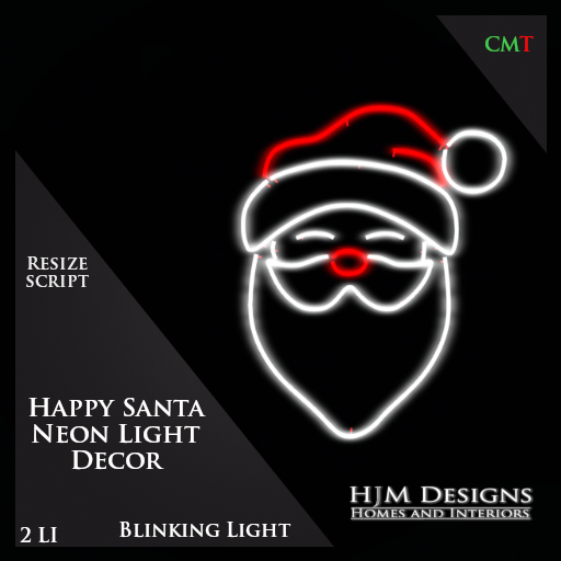 Happy Santa Neon Light Decor