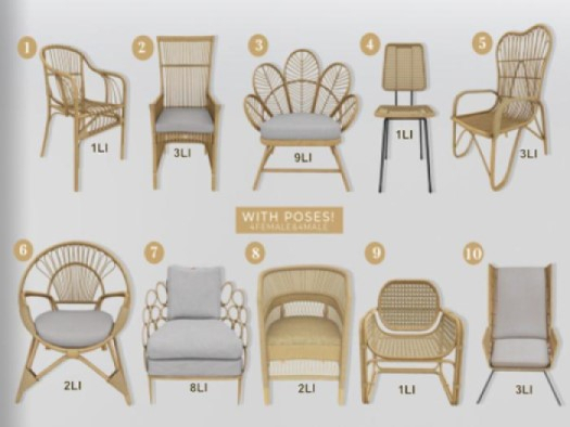 MINIMAL - Rattan Chair  *4*