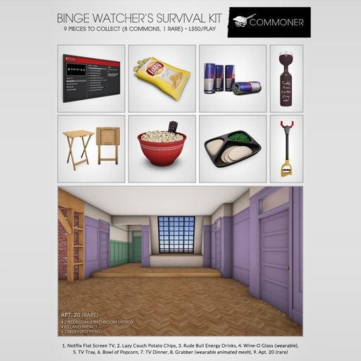 [Commoner] Binge Watcher's Survival Kit / Apt. 20 RARE