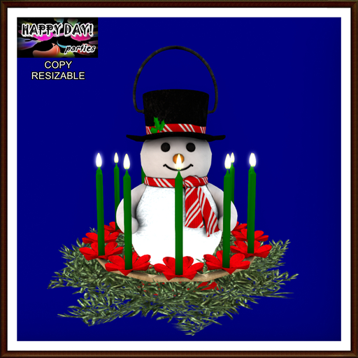 Christmas - Snowman Lantern Centerpiece 1