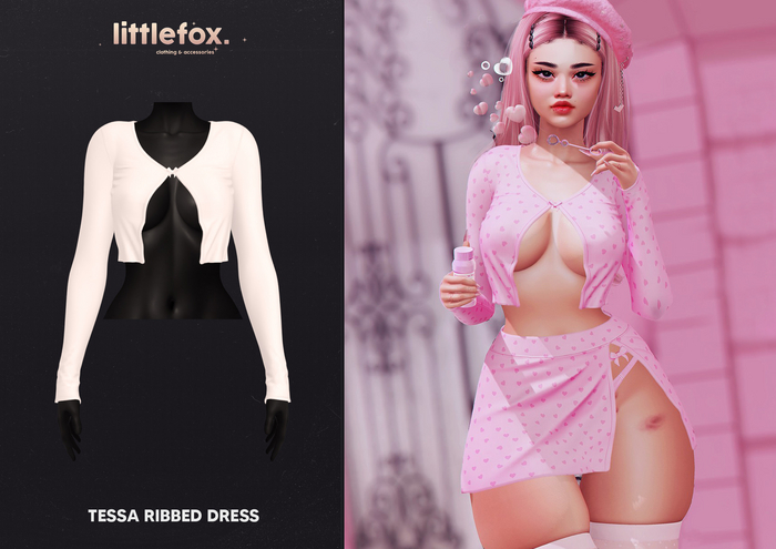 .little fox. - Riley - Crop sweater // white