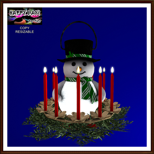 Christmas - Snowman Lantern Centerpiece