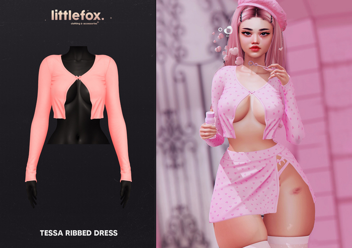 .little fox. - Riley - Crop sweater // coral