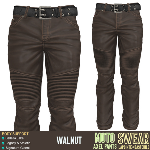 Leather Pants - Axel - MOTO WALNUT