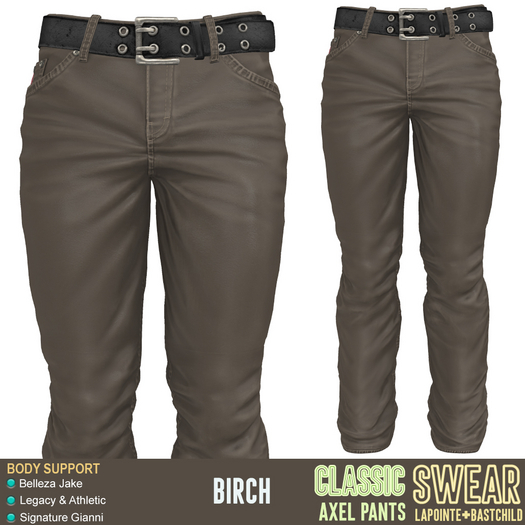 Leather Pants - Axel - CLASSIC BIRCH