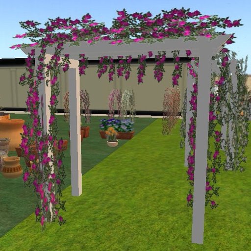 Arch - White with Pink Roses