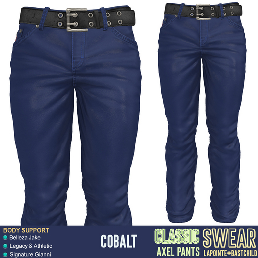 Leather Pants - Axel - CLASSIC COBALT