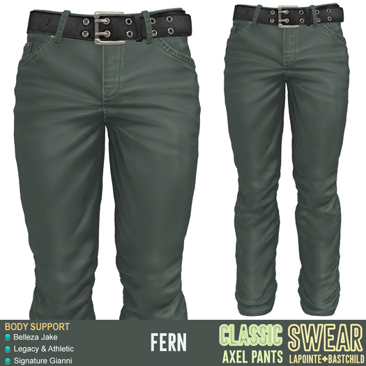 Leather Pants - Axel - CLASSIC FERN