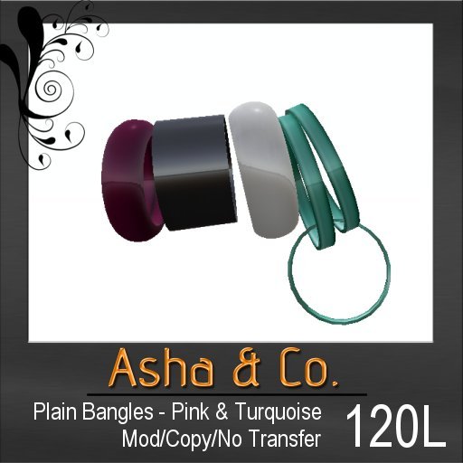 Plain Bangles Pink & Turquoise - Asha & Co.