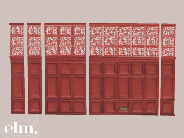 Elm. Agnes Wall Panel [Red]