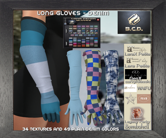 BCD Long Gloves Denim