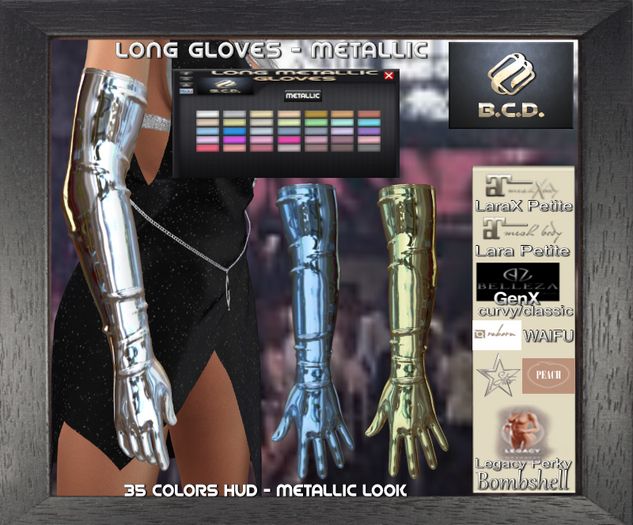 BCD Long Gloves Metallic DEMO