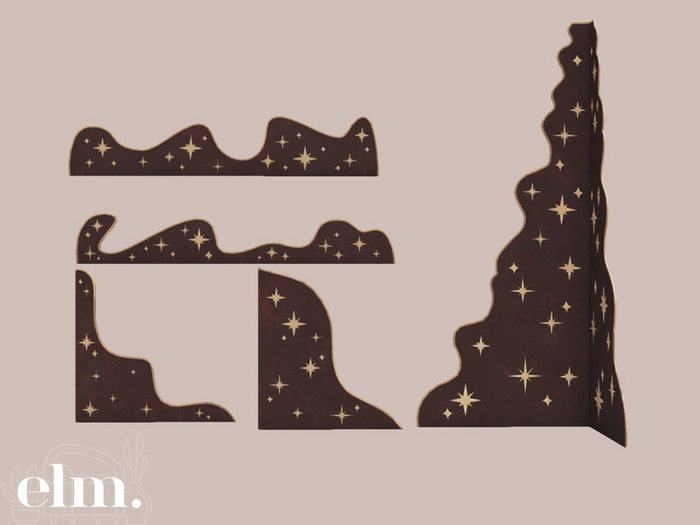 Elm. Selene Wall Decal [Red]