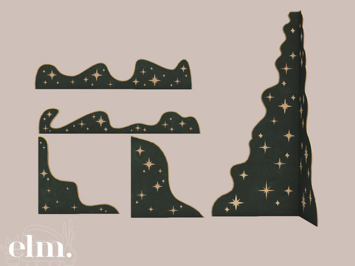 Elm. Selene Wall Decal [Green]
