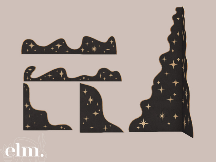 Elm. Selene Wall Decal [Black]