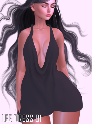 LEE DRESS BLACK 01 (Maitreya) Fit Mesh