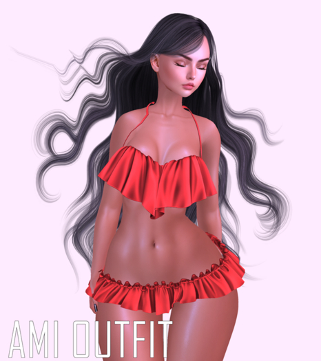 AMI OUTFIT RED 04  MAITREYA FIT MESH