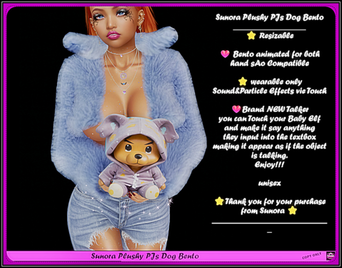 Sunora Plushy PJs Dog Bento