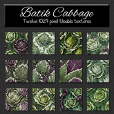*Wallflowers* Batik Cabbage
