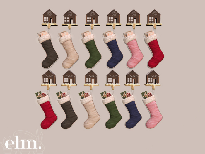 Elm. Carol Decor//Stuffed Stocking