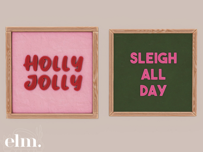 Elm. Carol Decor//Festive Frames