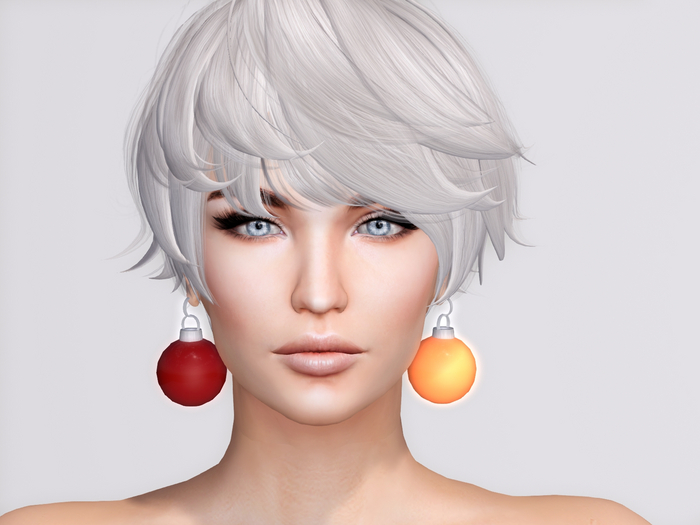 Christmas Ornament Earrings Blinking