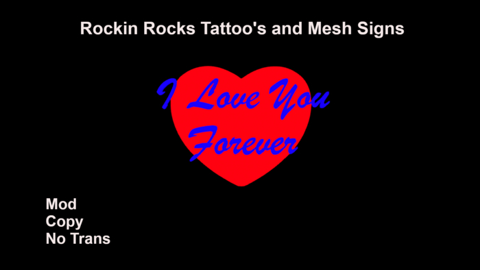 RRT Mesh Sign: I Love You Forever