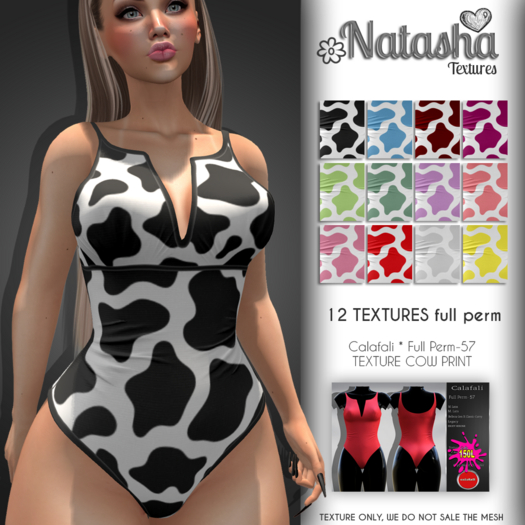 TEXTURE calafali * Full Perm-57 - Cow Print