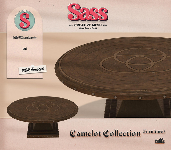 Sass (Camelot Collection Furniture) table