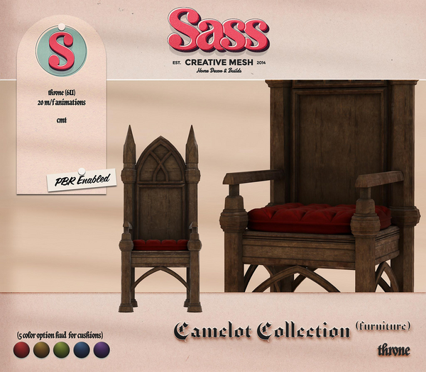 Sass (Camelot Collection Furniture) throne