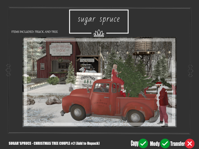 SUGAR SPRUCE - CHRISTMAS TREE #2  (ADD TO UNPACK)
