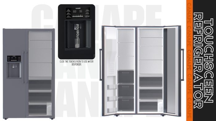 [Canape] Touchscreen Refrigerator - Silver