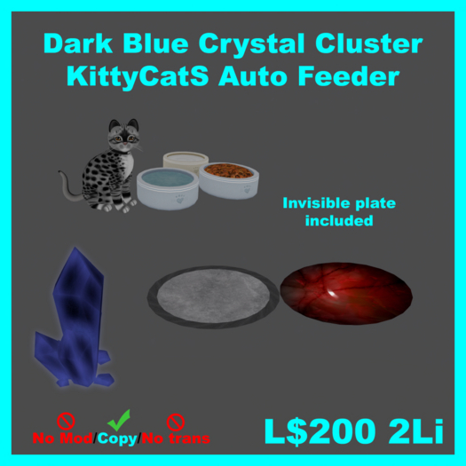 [KC] Dark Blue Crystal Cluster  Auto Feeder