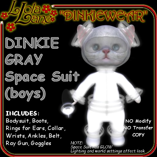 dinkie tiny DINKIEWEAR GRAY SPACE SUIT (boys boy) wBELT