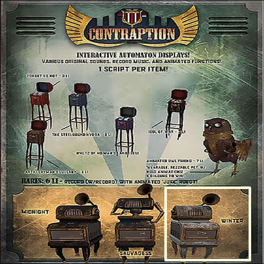 [ContraptioN] Gramophone: Juke Bot *Winter* RARE