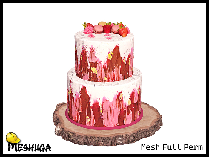 Meshuga Valentines Berry Wedding Cake  FULL PERM MESH