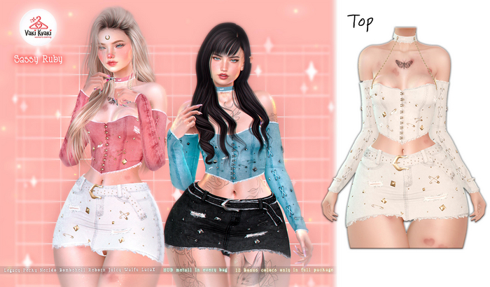 top white  VAKI~KVAKI *Sassy Ruby*