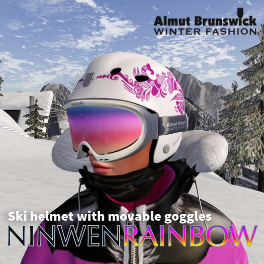 NINWEN ski helmet "Rainbow" with movable goggles