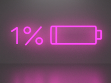 Battery is dead neon sign Full Permission