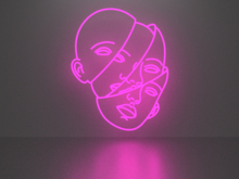 Face 2 neon sign Full Permission