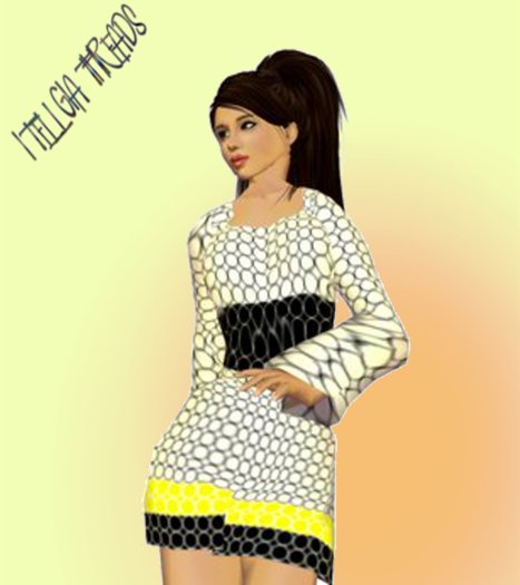 Turnstyles 60s Minidress Circle Hawaii 50