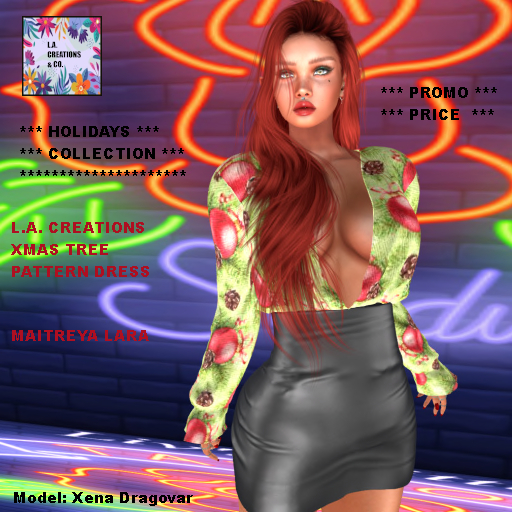 L.A.CREATIONS XMAS TREE PATTERN  Dress Maitreya Lara 
