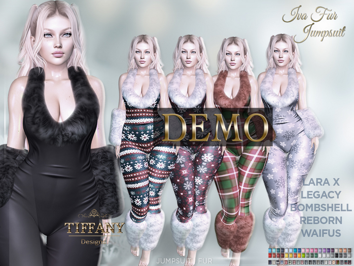 ::TD:: Iva Fur Jumsuit [Mesh] DEMO + Lara X