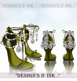 Luxury Heels Green Crocodile