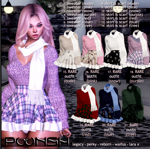 20. POONSH ALBINA OUTFIT BLUE RARE//LEGACY/LEGACY PERKY