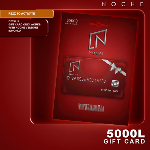 Noche. 5,000L Gift Card