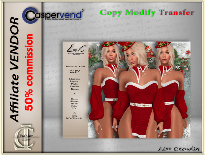 LC Affiliate Vendor [Christmas] -  Cley Outfit [1 vendor]